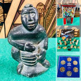 MaxSold Auction: This online auction features Inuit soapstone carvings, Star Wars legos, antique bronze door knockers, coca-cola collectibles, vintage Hockey Jerseys, portable air tank, Mary Ayaq Anowtalik artwork, stamps, coins, miniature plates, model trains and much more!