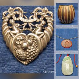 MaxSold Auction: This online auction features Jade jewelry, silver rings, Carved coral necklace, bird sculptures, carved boxwood sculpture, Disney etching, IITTALA glassware, vintage postcards, Chinese coins and much more!