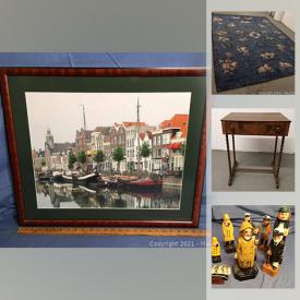 MaxSold Auction: This online auction features vintage furniture, pressure washer, Wooden African carving, sweetgrass rice basket, Sentry safe, antique doll crib, cross country skis, area rug, GI Joe action figures, beer steins, toys, garden tools, fishing poles and much more!