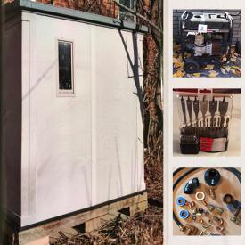 MaxSold Auction: This online auction features Generator, furniture dollies, garden tools, weedwhacker, cord wrap racks, hand tools, painting supplies, battery charger system, utility shed and much more!