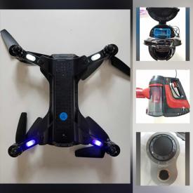 MaxSold Auction: This online auction features new in open box items such as security cameras, massagers, vacuum, RC car, drone, solar panels computer gear, Beauty appliances, toys, pet supplies and much more!