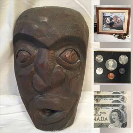 MaxSold Auction: This online auction features art such as carved sculptures with COA, signed limited edition framed prints, and framed posters, collectibles such as Canadian and international coins, uncirculated paper currency and much more!