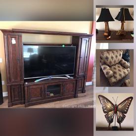 MaxSold Auction: This online auction features Broyhill furniture, rocking recliner, area rugs, pub-style table, metal wall art, small kitchen appliances, ceramic vases, Le Creuset bakeware, Calphalon pans and much more!