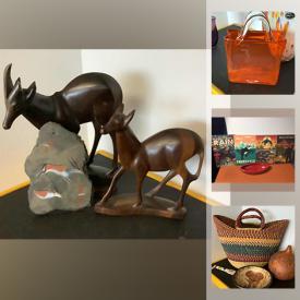 MaxSold Auction: This online auction features art glass, vintage advertisement, South African decor, Disney Animation gallery, vintage books, mountain bike, Harley Davidson ware and much more!