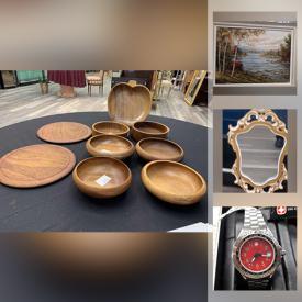 MaxSold Auction: This online auction features wide world signed art, stylish and vintage furniture, home appliances, mirrors, fine watches, custom jewelry and much more!!