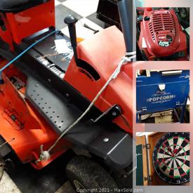 MaxSold Auction: This auction features lawnmower, motorbike, lawn tractor, air compressor, pressure washer, radio, toys, games, chainsaws, collectibles, tables and much more!