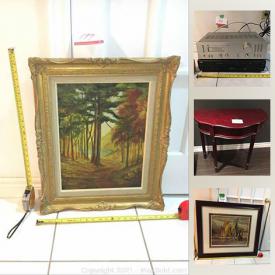 MaxSold Auction: This online auction features limited-edition prints, stereo components, printers, folding wheelchair, original oil paintings, electronic guitar, vintage Cedar trunk, Air Hokey table and much more!