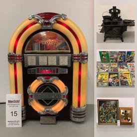 MaxSold Auction: This online auction features pink depression glass, art glass, steel drum, vintage lighters, cast iron toys, Movie posters, vintage books, collectible plates, vintage cameras, Market Forge grill and much more!