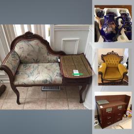 MaxSold Auction: This online auction features vintage furniture, NIB tea set, Corningware, small kitchen appliances, TV, shop-vac, trunks, area rugs, board games, Xbox 360 games and much more!