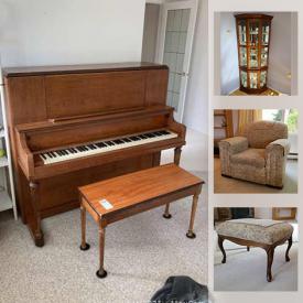 MaxSold Auction: This online auction features Bone China, small kitchen appliances, Spiegelau wine glasses, costume jewelry, coins, stereo components, upright piano, inflatable boat, dollhouse, camping gear, yard tools, surfboard and much more!