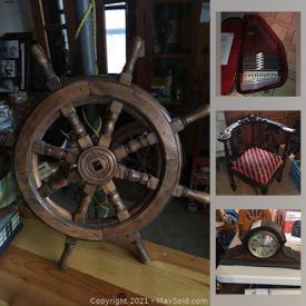 MaxSold Auction: This online auction features Dodge Ram van, model ships, lighthouses, Novelty teapots, carved soapstone, TVs, heaters, vintage oil lamps, folk art, Limoges China, Wade figures, Hockey Jerseys, collector plates and much more!