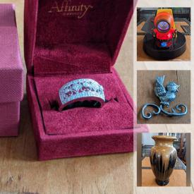 MaxSold Auction: This online auction features jewelry, art, Velvet art, vintage glass, Murano glass, snow sled, antique copper pot, vintage kitchen, fire king Jadeite, Marvel figurines, Star Wars figurines, Pokémon cards, comics and much more.
