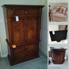 MaxSold Auction: This online auction features furniture, grill, artwork, lamps, decors, glassware and much more!