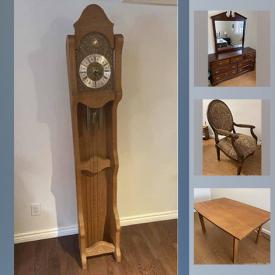 MaxSold Auction: This online auction features Teak dining table, Grandfather clock, Dehumidifier, small kitchen appliances, art pottery, TV, pewterware, snowboard, children’s books and much more!