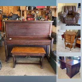 MaxSold Auction: This online auction features furniture such as shelves, chairs, car bed, twin bed frame, office chair, bedroom furniture, matching stools, canopy bedframe, toys, piano, patio items, snowblower and much more!