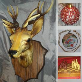 MaxSold Auction: This online auction features Waterlily lamp, vintage metal wall art, art glass, vintage tin, MCM vases, Hoselton sculpture, jewelry, Mexican tiles, Indian river pottery and much more!