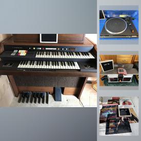 MaxSold Auction: This online auction features a Hammond organ, two adjustable, swivel bar stools, Nivea Men's grooming kit, Amazon Fire HD 8 with Alexa, Amazon Kindle, folding emergency ladder, Cornflower blue Corning ware pan, Sony video camera, camera accessories, Curt 2" trailer hitch, Ricordi Art puzzle, Phase Linear Model 200, Series 2, Print 33/500 "Flight of Geese", carved & painted folk art of Geese on wood, unique handcrafted chess set, wood chisels, router bits, flaring tool, plane, hacksaw, boring drill bits (in case), mallet, plyers, screwdrivers, Allen keys, tin snip, group of seven print and much more.