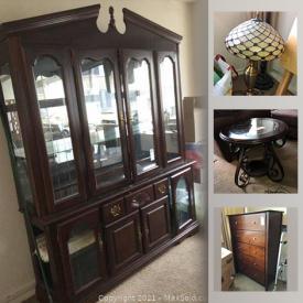 MaxSold Auction: This online auction features Tiffany-style lamps, power massage chair, model trains, steamer trunk, office supplies, Schwinn bicycle, small kitchen appliances, adjustable bed and much more!