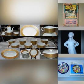 MaxSold Auction: This online auction features Italian pottery, Lladro, Wedgwood, Royal Doulton, crystal ware, framed wall art, children’s toys, home decor, antique books, XBox 360 games, Delphi sound system and much more!