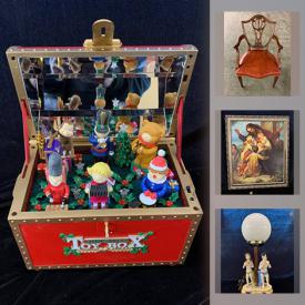 MaxSold Auction: This online auction features coca-cola collectibles, art glass, Ozeki sake set, wooden sculptures, travel chests, Turquoise jewelry, vintage sterling silver jewelry, vintage Chinese Jade necklace and much more!