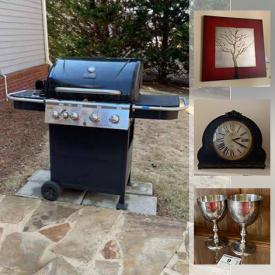 MaxSold Auction: This auction features dresser, art, rocking chair, tables, China cabinet, plants, glassware, coffee maker, microwave, ladder, golf clubs, vases, clocks and much more!