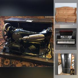 MaxSold Auction: This online auction features power tools, pine and cedar hand-carved furniture, electronics appliances, keyboard and decor and much more.