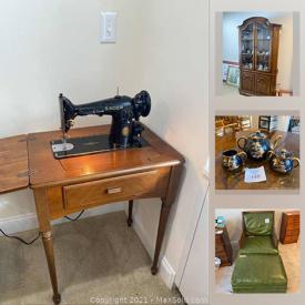 MaxSold Auction: This online auction features golf clubs, Thomas Kincaid Angels, craft supplies, garden tools, teacups, vintage sewing machine, jewelry, Waltham stopwatch, watches, Fwoboda jewelry and much more!