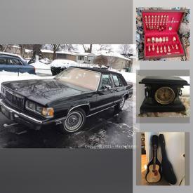 MaxSold Auction: This online auction features 1991 Mercury Grand Marquis LS, collectibles such as Blue Jays memorabilia, collectibles dolls, harmonicas, silver plate, sterling silver, and fine china, furniture such as Kroehler upholstered chair, teak tables, teak chairs, and Stanley armoire, vintage stereo, costume jewelry, handbags, pottery, glassware, art such as framed paintings, framed prints, and art glass, planters, lamps, pottery, women’s clothing, fabric roll, books, CDs, DVDs, Christmas decor, kitchenware, vintage toys, tiles, window treatments, cabinets, Gran Prix snow blower, and much, much more!