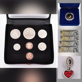 MaxSold Auction: This online auction features coins, keychains, watch, Banknotes, oversized quarter, new USB digi key USB sticks, antique sterling silver, tennis bracelet costume jewelry and much more!