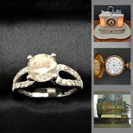 MaxSold Auction: This online auction features new white gold diamond ring, collectibles such as vintage Goblin tea-making machine, Waltham pocket watches, and Coca-Cola, display cases, Fender guitar, 78 records, light fixtures, wall art, home decor, men’s watches, vintage signage, homemade gumball machine and much more!