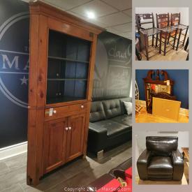 MaxSold Auction: This online auction features bedroom furniture, wood cradle, area rugs, lamps, desk and more much!