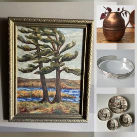 MaxSold Auction: This online auction features art books, electric drill, painting, vintage/wool scarf, marbles, vintage beret, silver bangle, bracelet and much more!