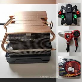 MaxSold Auction: This online auction features toaster, headphones, amplifier, microphone, drone, LED strip lights, smartwatches, hand blender, massage machine, video camera and much more!