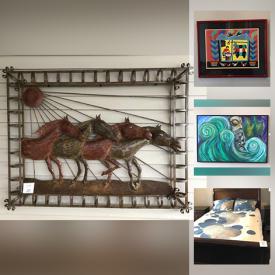 MaxSold Auction: This online auction features original art, sofa, dining table, snow skis, large backpack, electric lawnmower and much more.