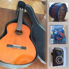 MaxSold Auction: This online auction features hockey cards, vintage hot wheels, canteen, cameras, coins, stamps, Pokemon cards, tabletop football game, guitar, art, John Lennon, steel trailer, microphone, DVDs, LPs and much more!