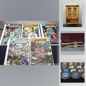 MaxSold Auction: This online auction features acoustic panels, records, comic books, Playstation 2, calculator, footwear, ink cartridges, metal shears, table, J.A. Henkels, pillows, art, vacuum, slot car lot, trumpet, microscope, T-fal Slimline bbq and much more!