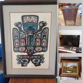 MaxSold Auction: This online auction features sheepskin coat, small kitchen appliances, Mexican ceramic kitchenware, TV, leather reclining loveseat, Haida artwork, ThinkPad laptop, power & hand tools, fishing & camping gear, animal carriers and much more!