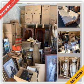 MaxSold Auction: This online auction is for two storage units including MCM furniture, washer and dryer, bicycles, bookcase, LPs, display cabinets, handbags, wall art, fine china and much more!