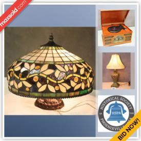 MaxSold Auction: This online auction features Pennsylvania railroad oil lamps, pocket watches, vintage purses, ruby & cranberry glass, antique doll stroller, vintage lunchboxes, vintage oil lamps, ornate church chair, vintage Tins, video game systems, art pottery, board games, Liberty Falls buildings, wooden advertising boxes and much more!