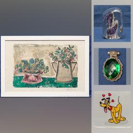 MaxSold Auction: This online auction features sterling silver, MCM furnishings, Sowa & Reiser signed hand-painted Disney prints, Jade jewelry, silver jewelry, Haida carved Totem Pole, Asian coins, costume jewelry, Persian belt and much more!