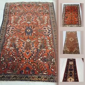 MaxSold Auction: This online auction features a large collection of Persian rugs such as Bakhtiar, Baluchi, Nahavand, Hamedan, Shiraz and much more.