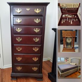 MaxSold Auction: This online auction features antique Armoire, leather reclining furniture, Margaritaville beverage Slusher, patio set, firepit, depression glass, ski boots, office supplies and much more!