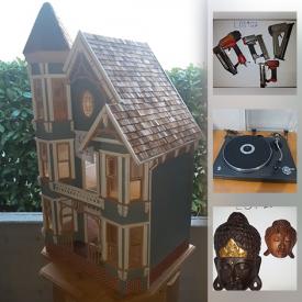 MaxSold Auction: This online auction features furniture including fiberglass chairs and metal make-up cart. Vintage items including Sony Walkmans, magazines, buttons, lights, scale, sports badges, harmonica, erector set, toys, Barbie. Collectibles such as spoons, Harley Davidson sign, coins, stamps, Hot Wheels, McDonald's toys, warplanes cards. Dollhouse, Salt rock lights, knitting items, games, purses, belts, serving platters, Royal Doulton, pottery, framed signed art, carved wood masks, prints and bowls, jewelry. Electronics such as turntables, speakers, binoculars, DVD, CD and VCR players. Fitting, wire. Sports equipment including skis, snowshoes, poles, rollerblades and much more!