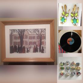 MaxSold Auction: This online auction features collectibles such as coin sets, and vintage LPs, jewelry such as 925 silver, semi-precious stones, signed earrings, and costume jewelry, vintage French Provincial end table, nesting tables, vintage toys, handbags, original painting, framed prints and much more!