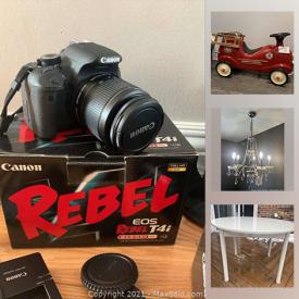 MaxSold Auction: This online auction features Canon EOS Rebel, video games, outerwear, costume jewelry, NIB perfumes, ride-on toys, kids musical toys, paw patrol toys, small kitchen appliances and much more!