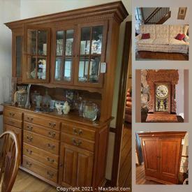 MaxSold Auction: This online auction features washer, dryer, dining room furniture, office supplies, wooden clock, Lazy boy recliner, antique settee, Steinway & sons upright piano, hand tools, costume jewelry, refrigerator and much more!