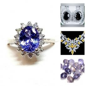 MaxSold Auction: This online auction features 925 sterling silver ring, certified 10K Tanzanite Diamond, Quartz Rock Clusters, Blue Zircon, Violet Amethyst and much more!