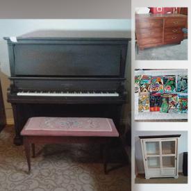 MaxSold Auction: This online auction features salon chair, upright piano, Treadmill, guitar, craft supplies, comics, pet supplies, beauty appliances, jewelry, men's & women's clothing, Ikea shoe holders, and much more!