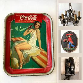 MaxSold Auction: This online auction features vintage glass, coca-cola collectibles, antique wood trunk, antique rocking chair, Nintendo 3DS games, vintage postcards, vintage books and much more!