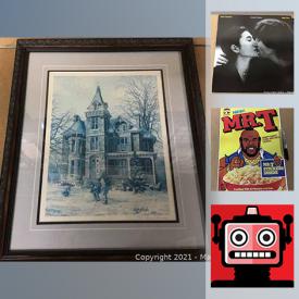 MaxSold Auction: This online auction features framed artwork, Inuit doll, Pez dispensers, LPs, movie posters, comics, sports & non-sports cards, vintage books, Star Wars collectibles, dutch wooden clogs, Mighty Beanz and much more!